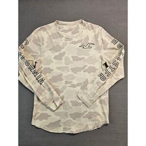 Hollister Long Sleeve Camo Graphic T Shirt California Mens Size Small